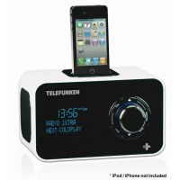 Telefunken VECTOR H DAB+ Stereo Radio with iPod/iPhone Dock (White)
